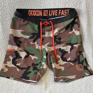 DIXXON Men's Camouflage Board Shorts - Green, Brown, Black